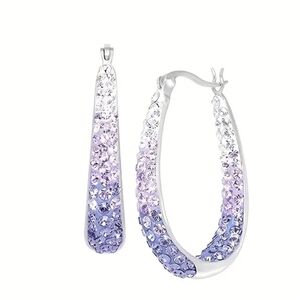 Elegant Silver and Purple Gradient Earrings